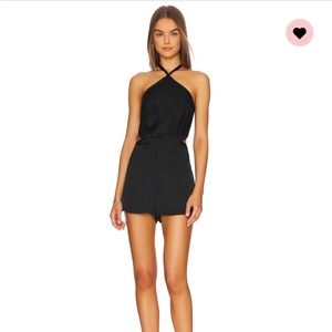 Bardot Halter Tie Playsuit